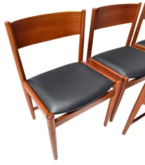Four Mid-Century Modern Dining Room Chairs by Kurt Østervig for Sibast, 1960s